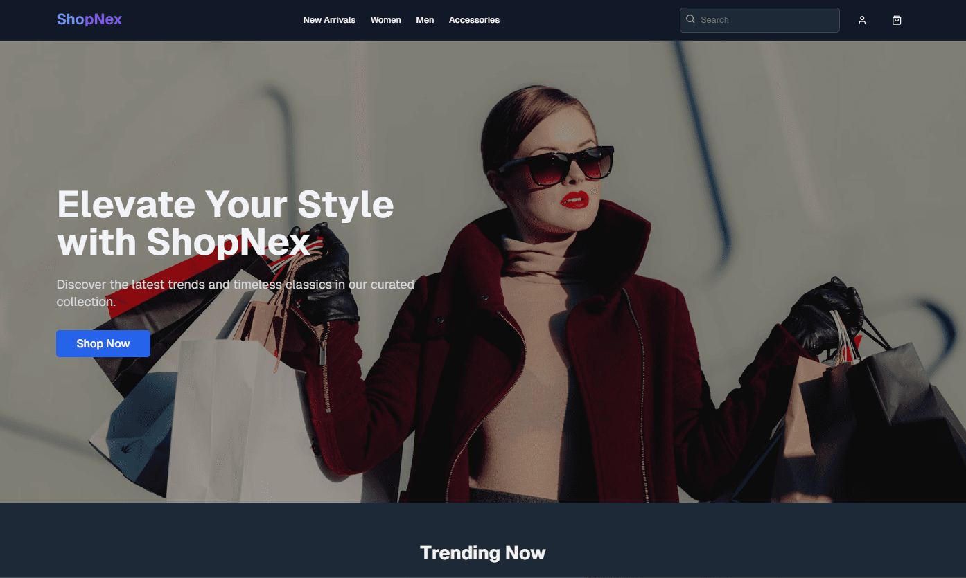 ShopNex E-commerce Website
